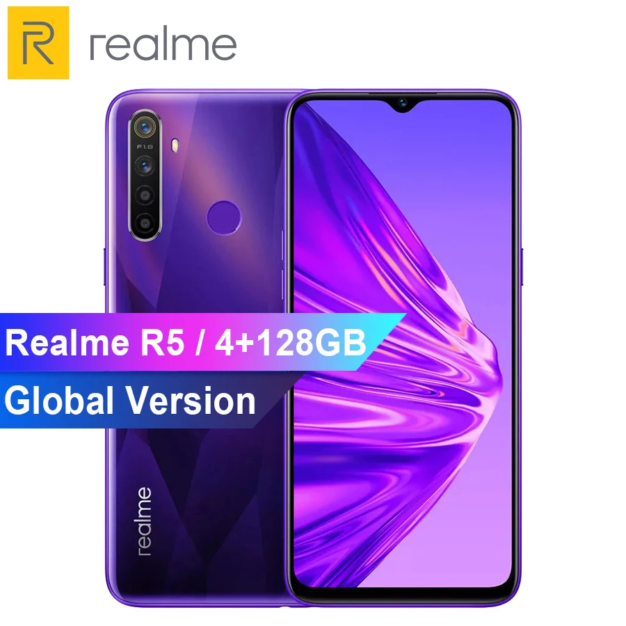 Realme 5 R5 6 &quotсмартфон 4G LTE Android Pie 9 0 Octa Care Snapdragon 665 AIE мобильный телефон Al Quad камеры 10
