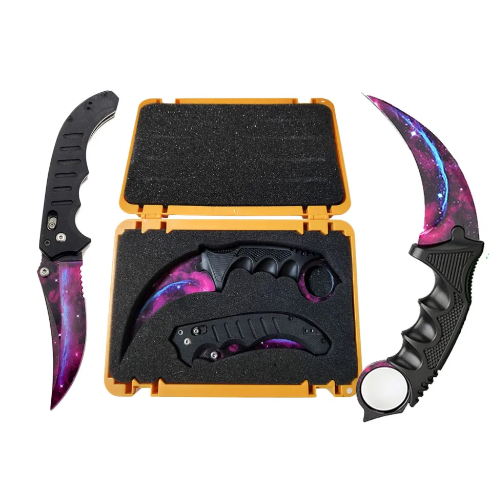 Galaxy Set Swayboo настоящий CS: GO Складной флип-нож выцветает счетчик ударов цвета лезвие Galaxy тактические выцветающие ножи для выживания G10 Ручка - Цвет: Galaxy Set