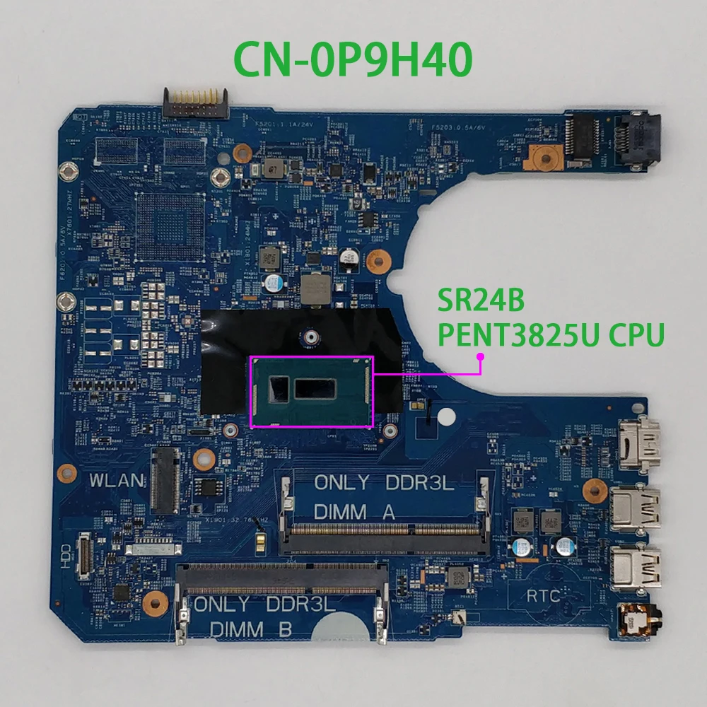 

CN-0P9H40 0P9H40 P9H40 14290-2 PWB:85GK8 REV:A00 w 3825U CPU for Dell Latitude 3460 3560 PC Laptop Motherboard Mainboard Tested