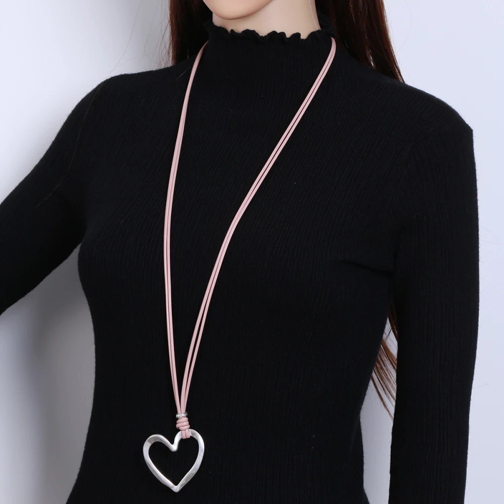 Ожерелье с подвеской в виде сердца для женщин ожерелье ручной работы из