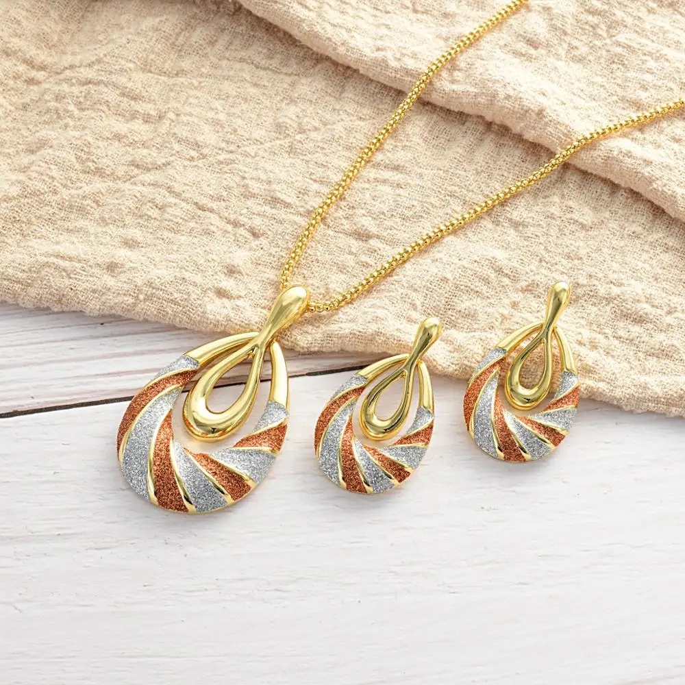 Новинка от Viennois набор украшений для женщин геометрический дизайн розовое золото