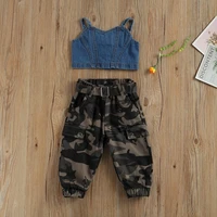 toddler girls clothes summer sleeveless vest top camouflage outfit for girl childrens clothing set 2 6years