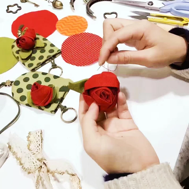 

50Pcs Floral Patchwork Clothes DIY Floral Cotton Fabric Patchwork Cloth Sewing Soft Crafts Set 20x20cm