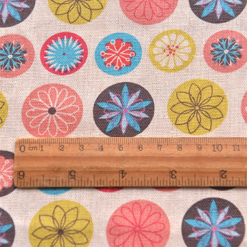 Color flower group cotton linen material Long skirt coffee shop table cloth hug pillowcase sofa cover fabric | Дом и сад