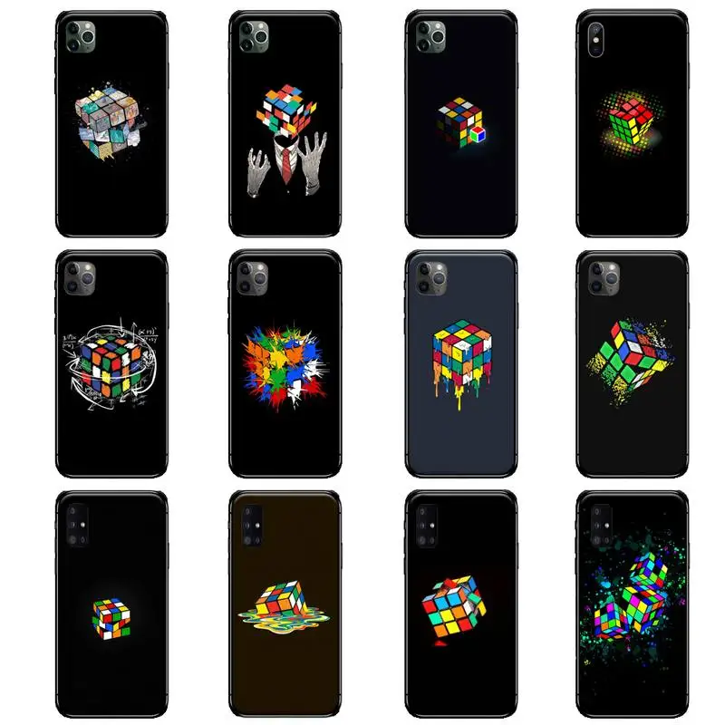 

Art design Rubik's cube Phone Cases for iPhone Samsung Note S A 6 7 8 9 10 20 51 11 12 Pro XS MAX S Plus X XR Ultra funda coque