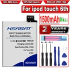 Аккумулятор HSABAT 1300 мАч  1500 мАч A1641 LIS1458APPC для ipod touch 6-го поколения 6 6g 4-го поколения 4 4g touch 4 Touch 5