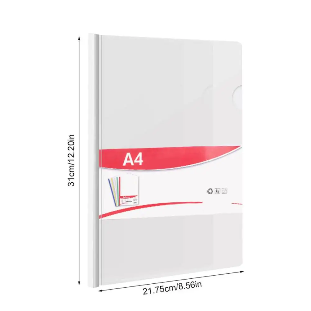 Transparent Folder 10Pcs Resume Presentation FILE Folders Report Cover With Sliding Bar Manager Binder For A4 Size Paper | Канцтовары
