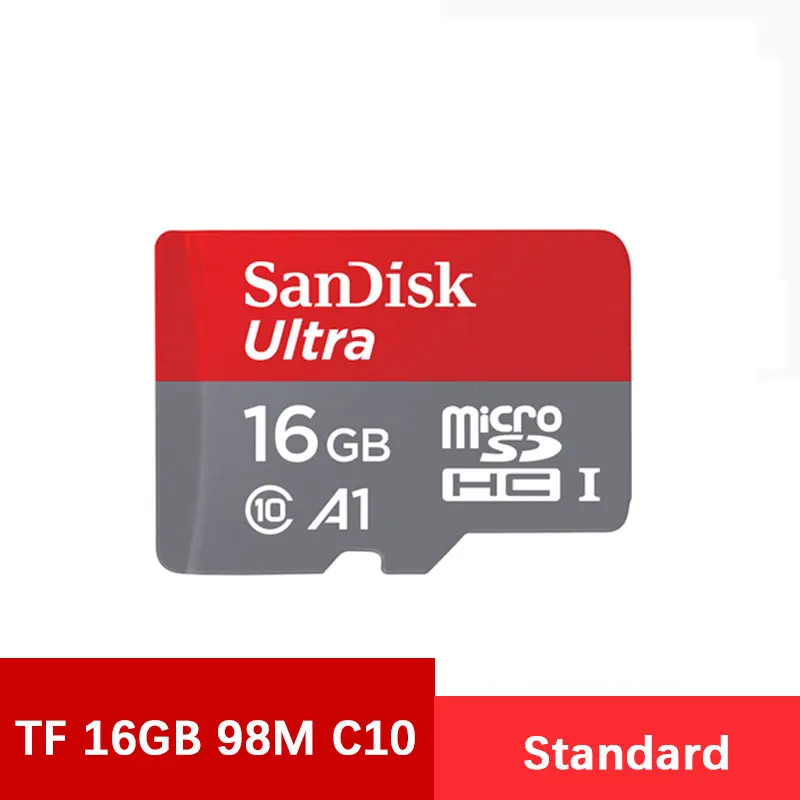 A1-TF-16G-98M-C10 Двойной Флеш-накопитель SanDisk карты памяти Micro SD карта 16 Гб cartao de memoria Microsd Class10 ультра A1 MicroSDHC UHS-I карты 98 МБ/с. TF sd-карта на 16 Гб - Емкость: A1-TF-16G-98M-C10