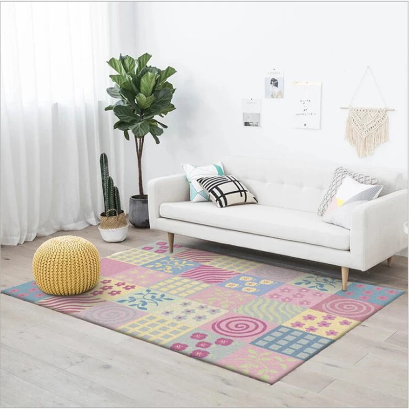 Ковер для гостиной Европейский плед цветочный узор нескользящий ковер 40 смх60 см