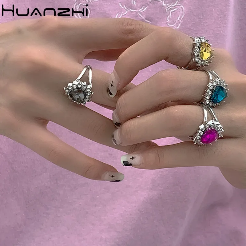 HUANZHI 2020 Новая Винтажная Изысканная имитация жемчуга блестящие цветные стразы