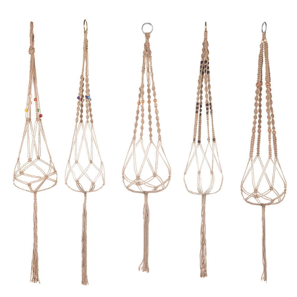 

Macrame Plants Hanger Hanging Basket Macram Flower Pot Planter Macrame Plant Hanger Indoor Wall Hanging Planter Plant Holder Bas