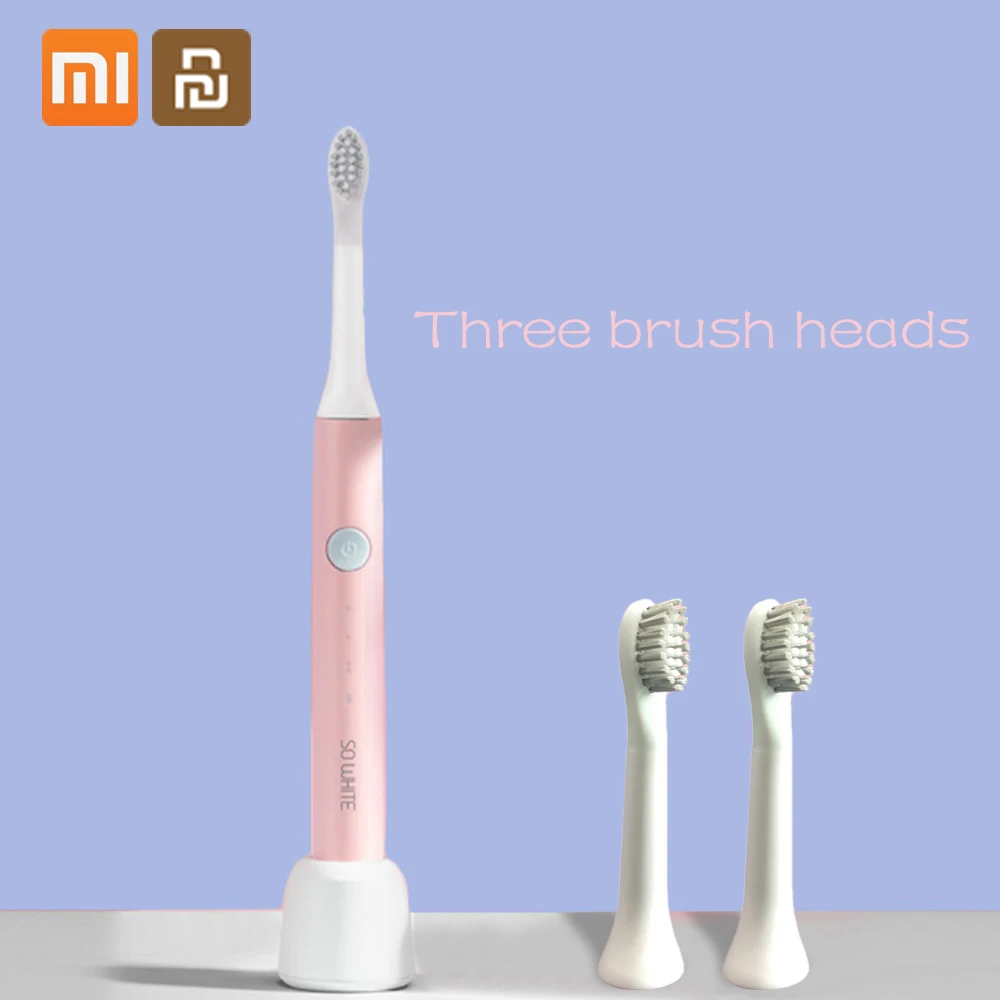 Pink Xiaomi электрическая зубная щетка Sonic волновая зубная щетка для сменной головки зубной щетки перезаряжаемая электрическая зубная щетка подарок 5 - Цвет: Pink