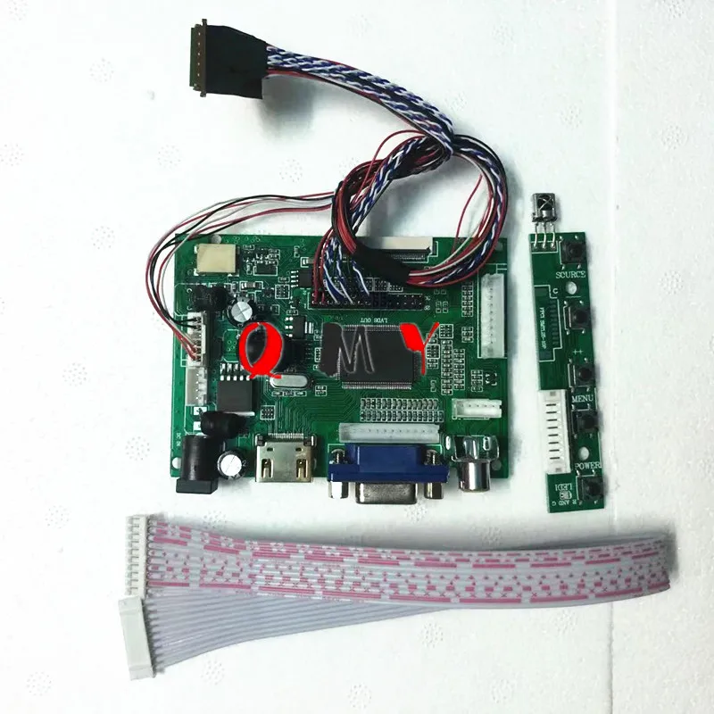 

DMI+VGA 2AV Control Board Kit for N140BGE-L33 N140BGK-L33HB140WX1-400 LP140WH8-TLA1 1366X768 LCD LED screen Driver Board