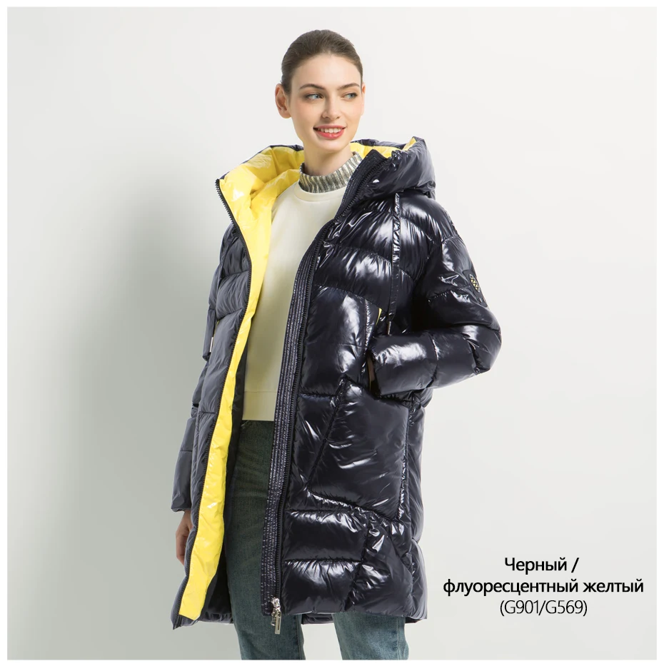 ICEbear2019 Новая зимняя женская куртка с капюшоном Женское пальто мода женская одежда высокого качества хлопок одежда бренд одежды GWD19504I