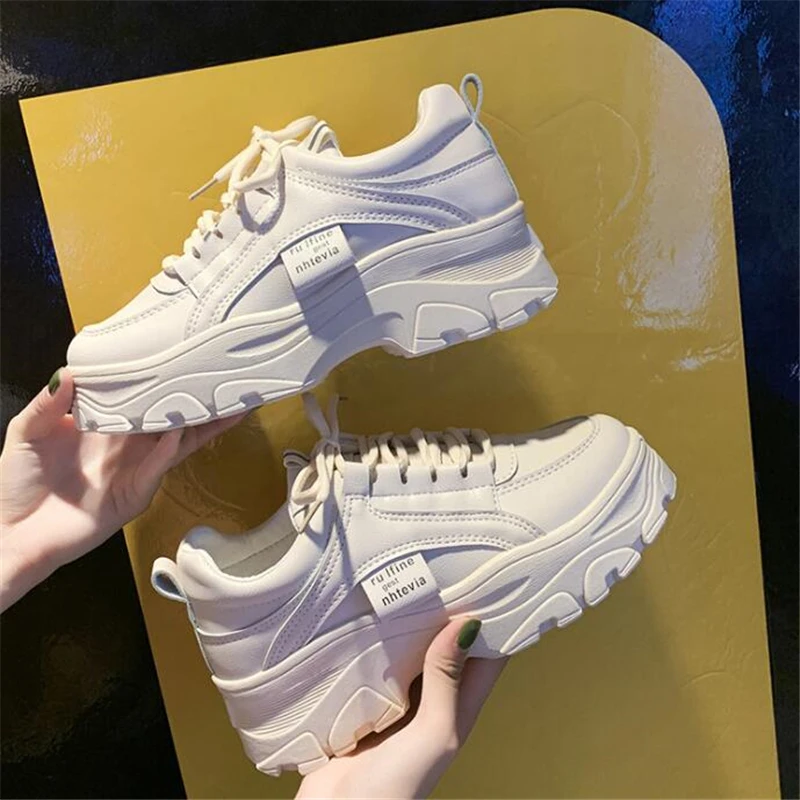 Новинка женская повседневная обувь на толстой подошве Женская Удобная