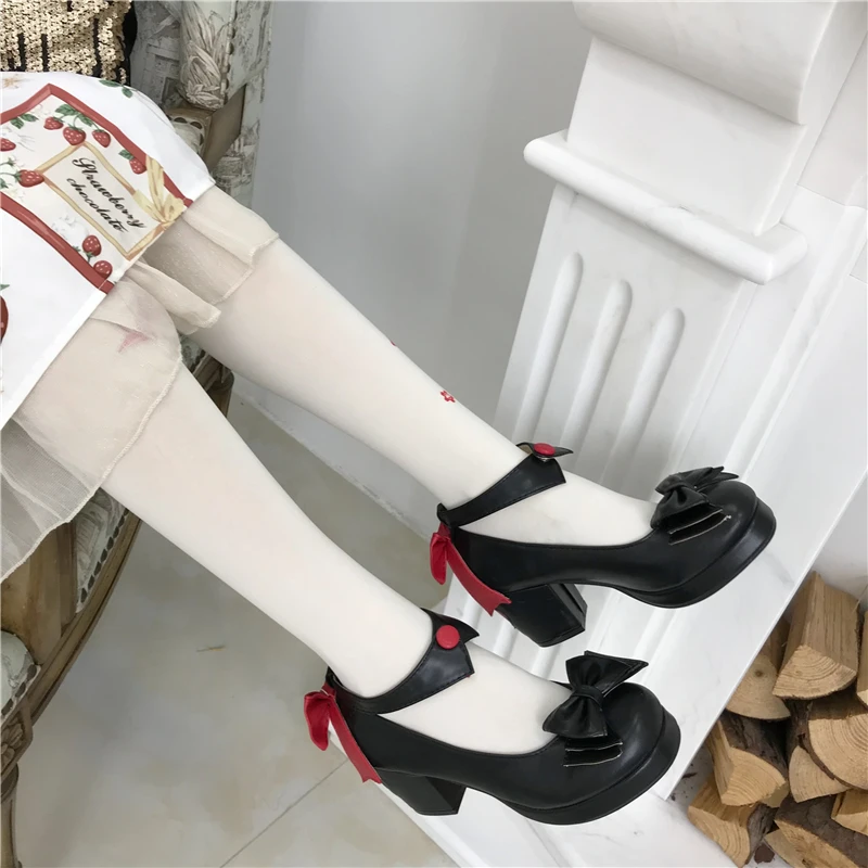 Женские туфли лодочки на платформе и высоком каблуке с бантом Обувь для