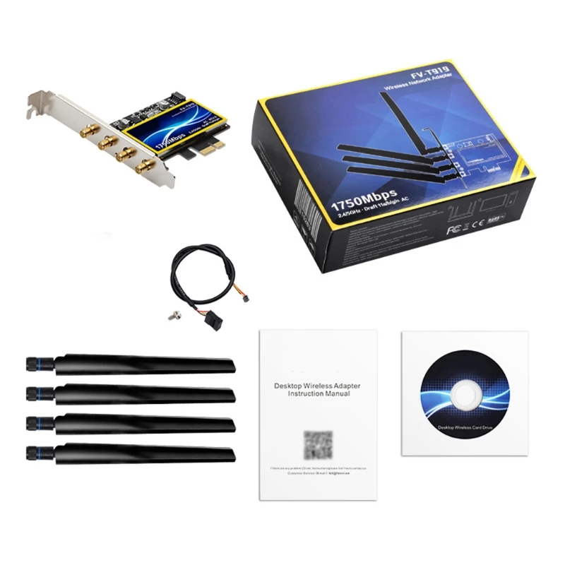 Совместимая с Bluetooth беспроводная сетевая карта 4 0 PCI-e BCM94360CD WiFi приемник 17 N0PB |