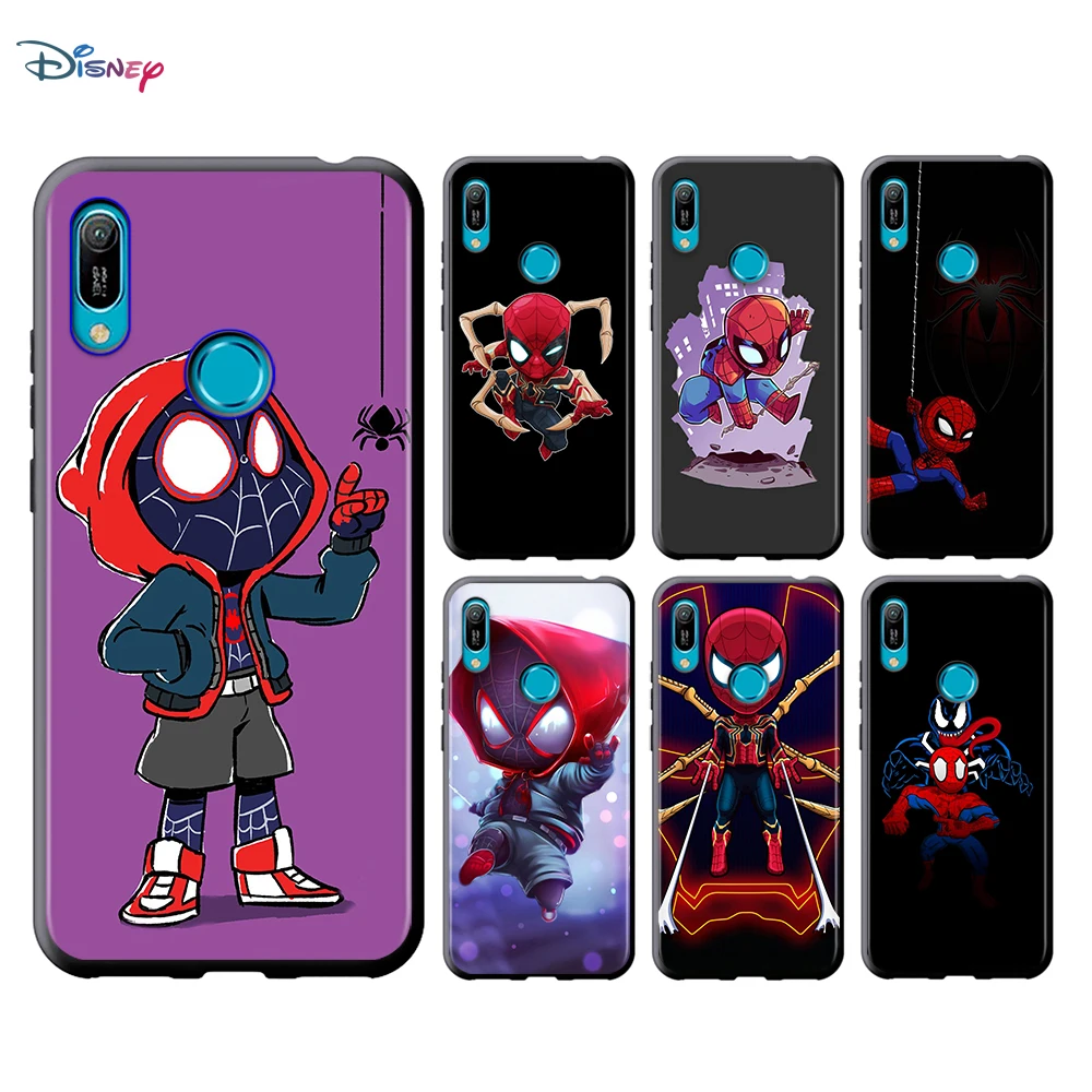 

Marvel Cartoon Spiderman For Xiaomi Mi 11i 11 10T 10 9T 9 A3 8 Lite CC9 SE Note10 Lite Ultra Pro Black Phone Case Cover