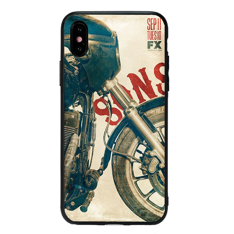 Американский ТВ Сыны Анархии мягкий ТПУ чехол для телефона iPhone 11Pro MAX 5 SE 6 6Plus 7 8 Plus X