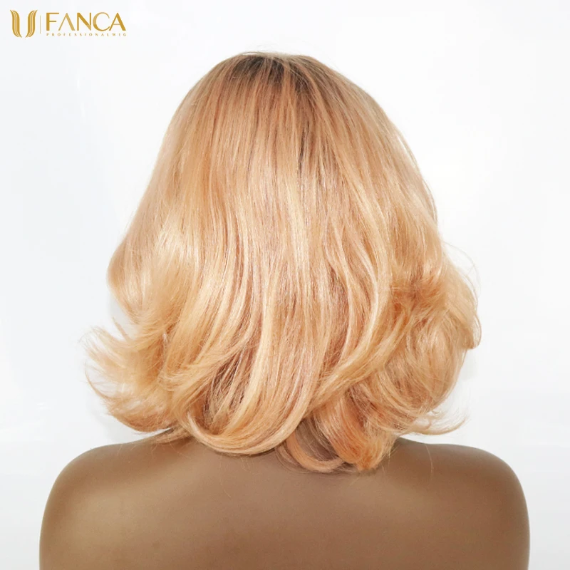 

UFANCA Lace Chemical Fiber Hair Brown Black Blonde Hair Natural Wave1.5 * 13 Dialogue Lieber White Black Female Role Daily,Party