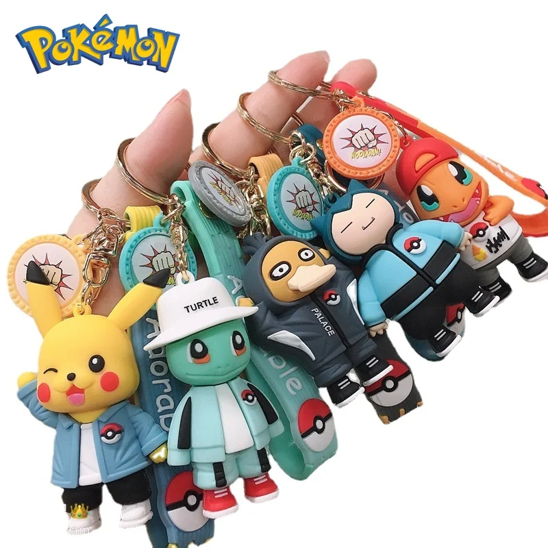 Одежда с изображением покемона Пикачу брелок рисованным аниме игрушки Фигурки