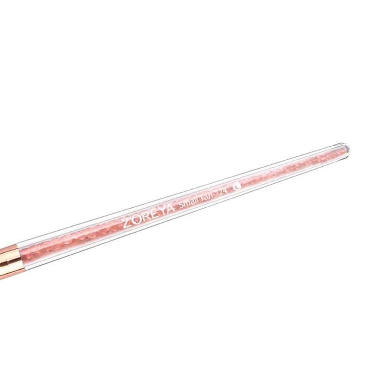 Daubigny Pink Crystal Cosmetic Tools Fan Shape Makeup Brush Highlighter Face Powder 1 Pcs Make Up Blending Natural | Красота и