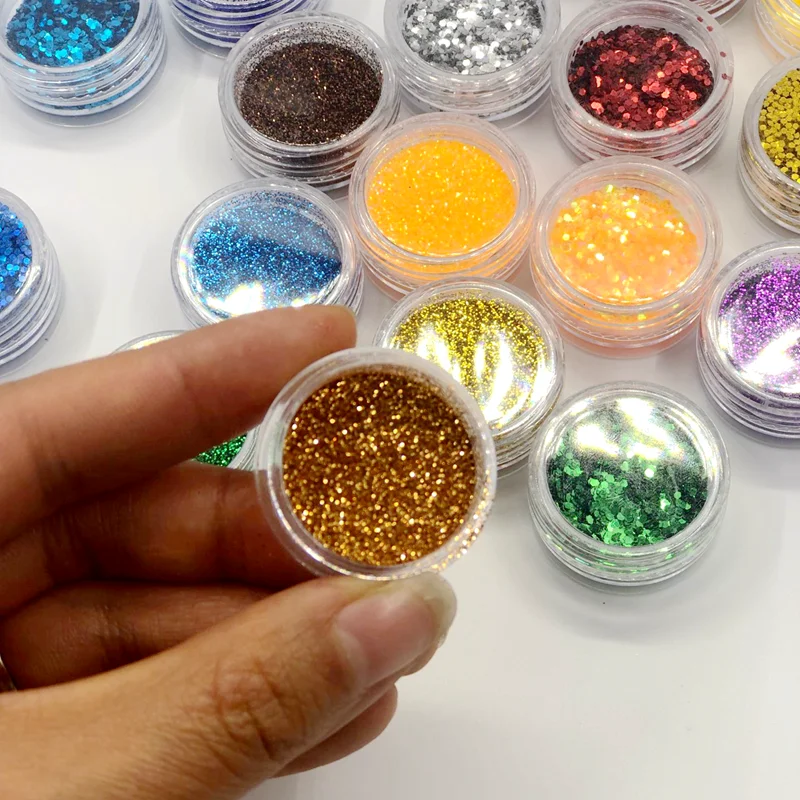 20 шт./компл. ногтей Блестящий порошок смешанный Цвета УФ Гель-лак для с блестками