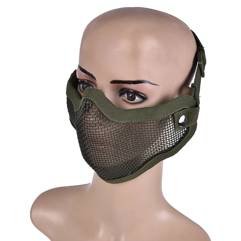 Металлическая сетка полумаска для лица Тактический Защитный страйк пейнтбол