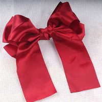 1pcs fashion ribbon bow hair band solid holder handmade hair clip barrette storage belt kids girl hair accessories