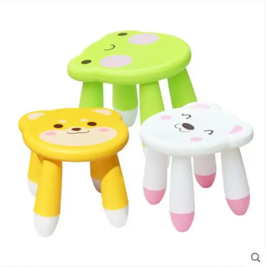 

Пластиковый стул с мультипликационным рисунком, детский домашний небольшой стул, утолщенный стул для детского сада, низкий стул в сборе, об...