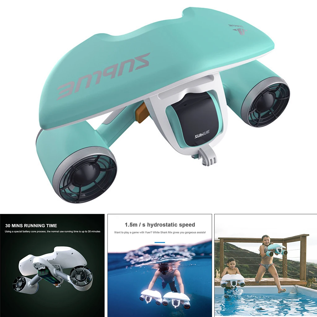 

8kg Underwater Electric Scooter with Camera Mounts Diving Snorkeling Sea Adventures Pool Gear Underwater Scooter Action Camera