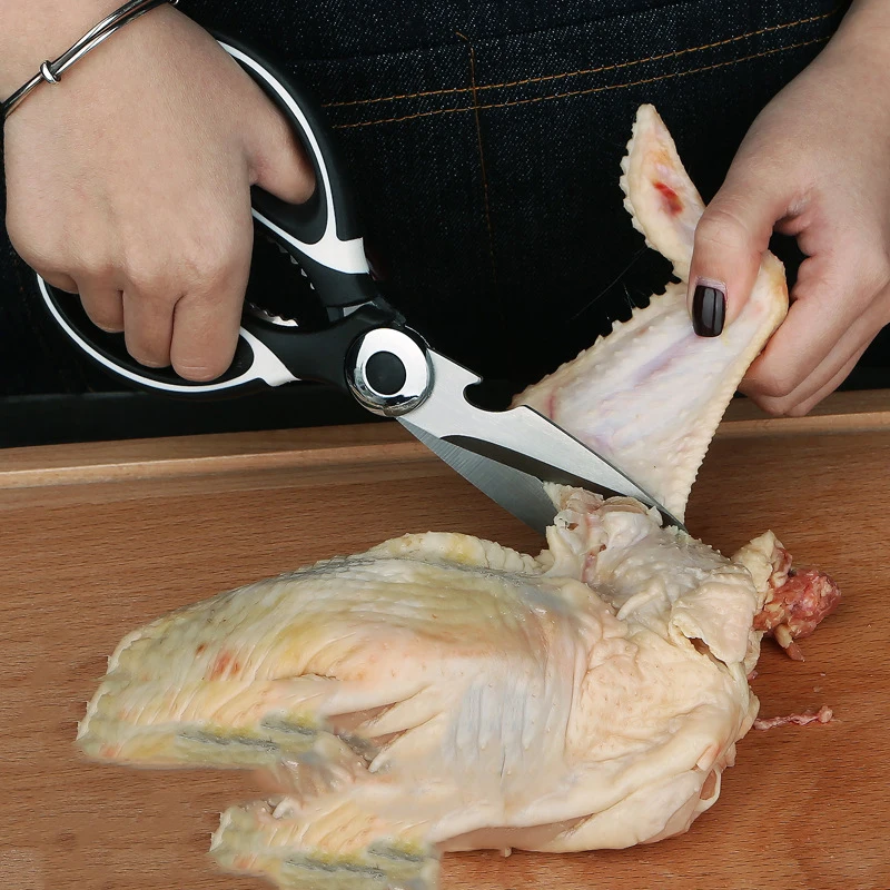 

Кухонные ножницы, многофункциональные ножницы из нержавеющей стали, инструмент для приготовления пищи, барбекю, мяса, травы, куриных костей...
