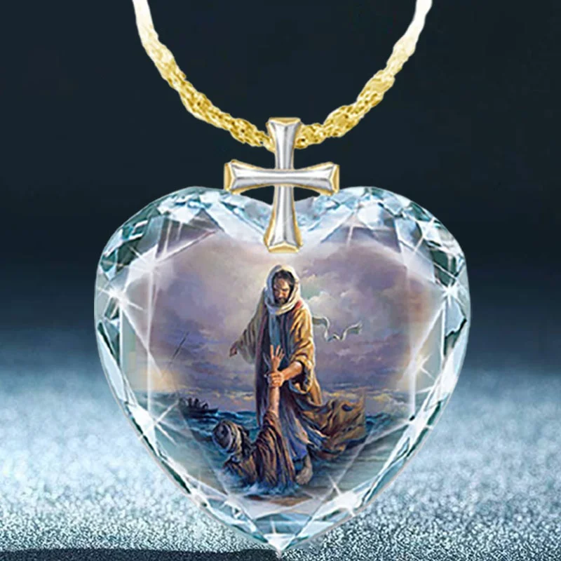 чокер на шею цепочка женская Модное ожерелье с изображением Иисуса золотого для