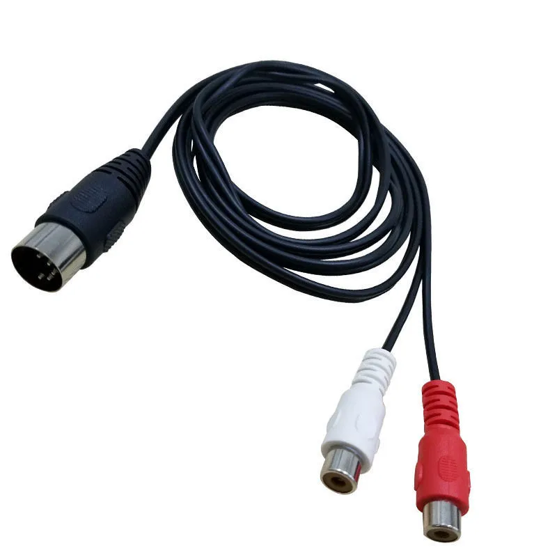 Аудиокабель MIDI DIN 5P папа 2 RCA мама разъем 0 5 м 1 м|Кабели VGA| |