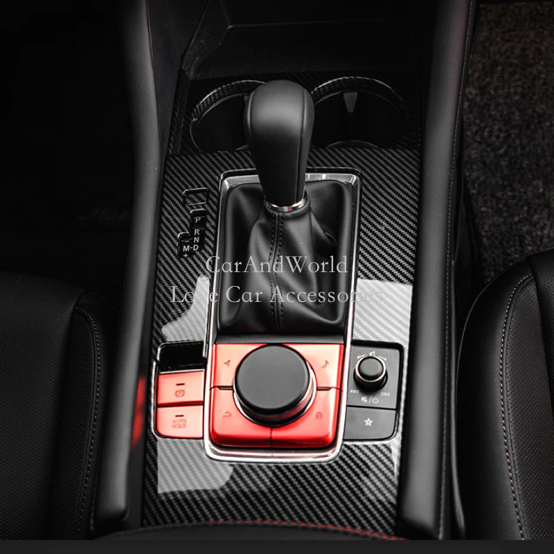 Для 2019 2020 Mazda 3 Axela коробка переключения передач Панель крышка интерьера молдинг