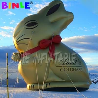 hot selling decorative inflatable golden rabbit inflatable easter bunny for advertising