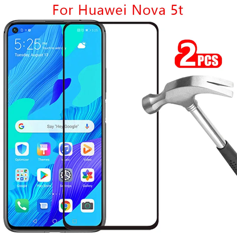 

9d protective tempered glass for huawei nova 5t screen protector on nova5t nov 5 t t5 safety film huawey huwei hawei huawi huawe