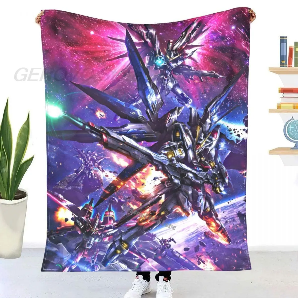 

Семена Gundam беженец Von Liberty 00 Decke Sherpa Decke bettwhatsche weiche Bett Decken