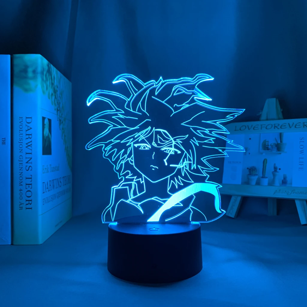 

3d Светодиодная лампа Hunter X Hunter Killua для спальни, ночсветильник для декора, акриловый ночсветильник в подарок на день рождения, Hxh Killua Godspeed