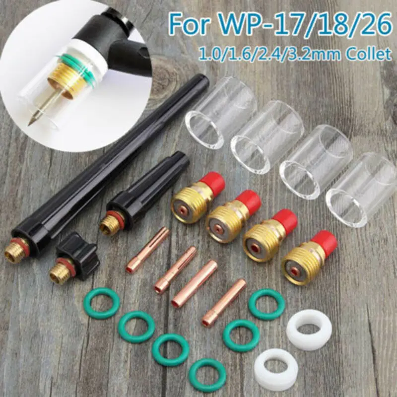 

Heat Cup TIG Welding Torch For WP-17/18/26 Consumables Accessories 23pcs