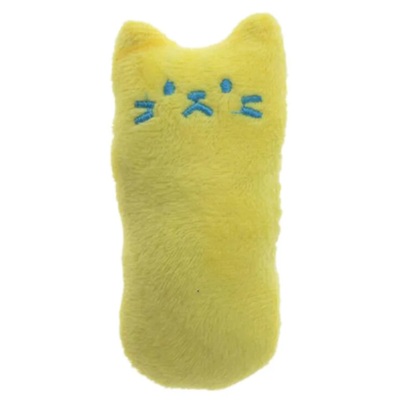 yellow Игрушки для домашних животных, кошачья мята, плюшевая игрушка, Интерактивная, необычная кошачья кошка, подушка, игрушки, интересные зубы, шлифовальные когти, товары для кошек - Цвет: yellow