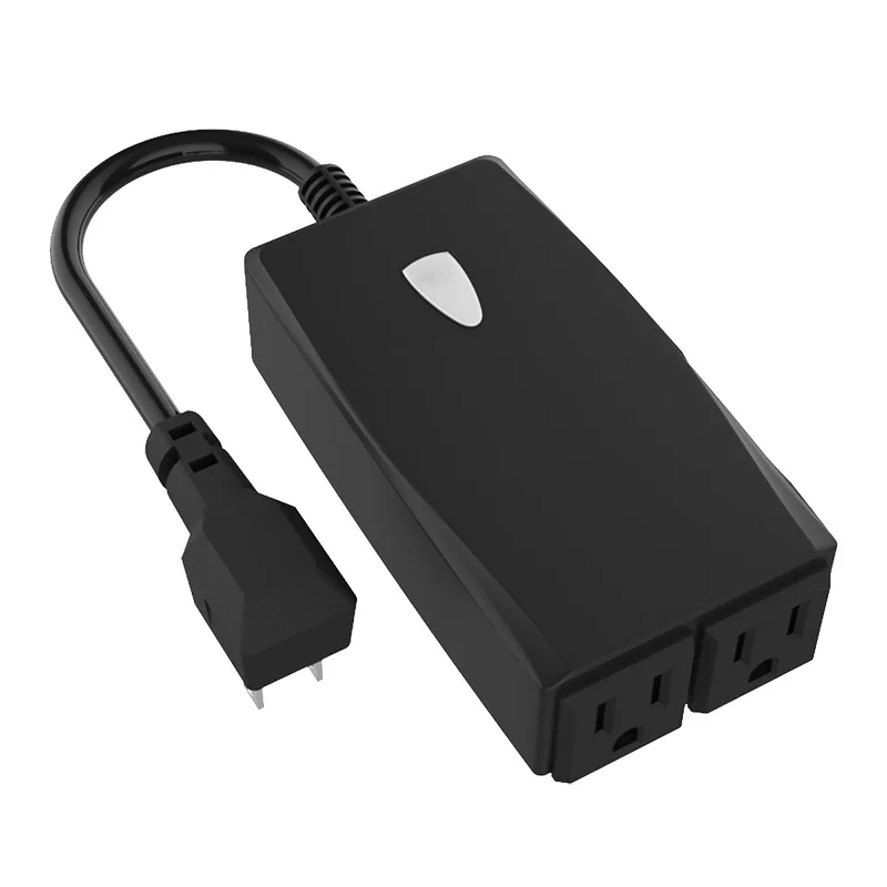 Водонепроницаемая уличная смарт-розетка с Wi-Fi 2 розетки беспроводной пульт