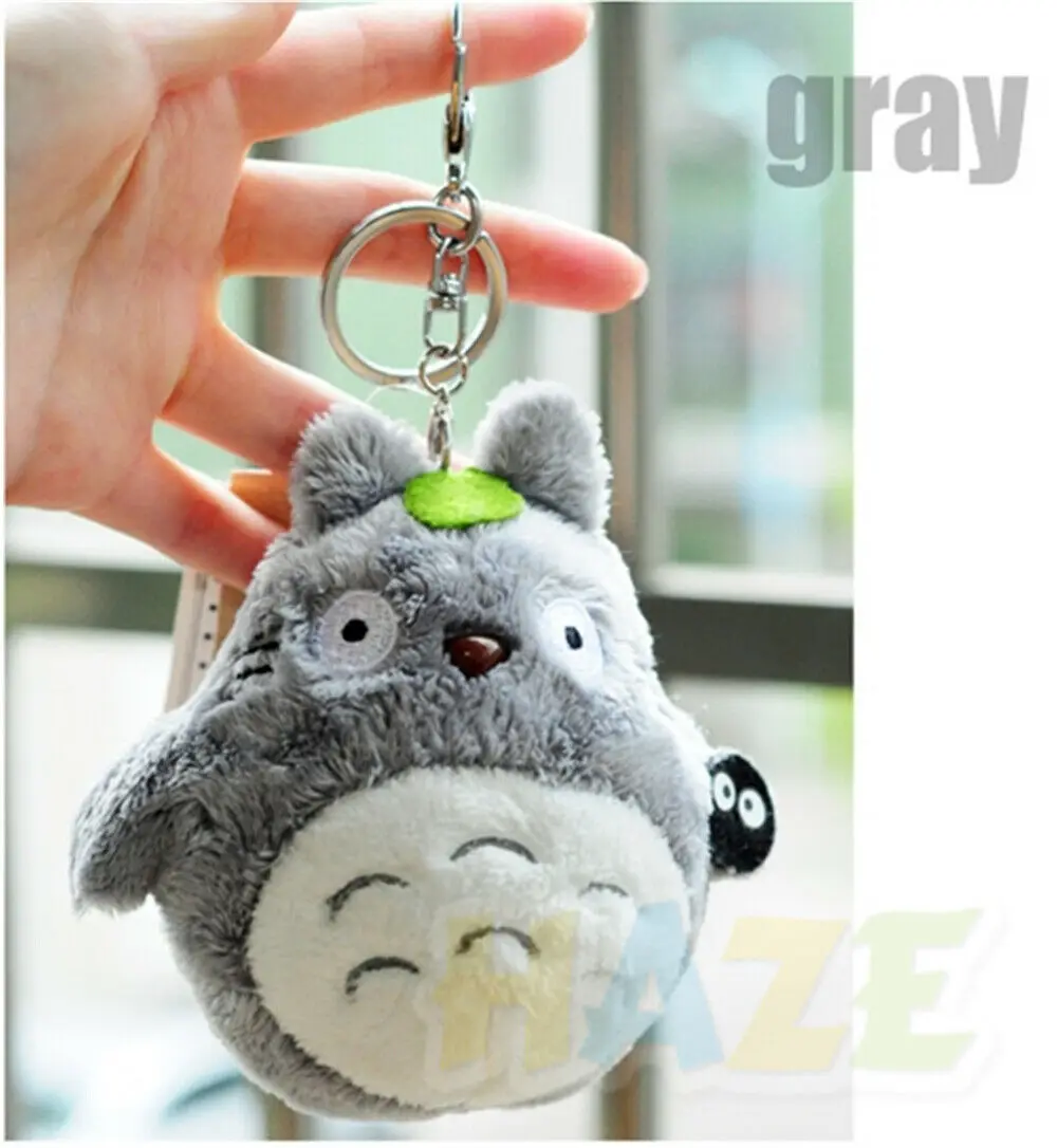

Miyazaki Hayao Totoro Plush Doll Key Pendant Cute Keychain 10cm Key Rring Gift New