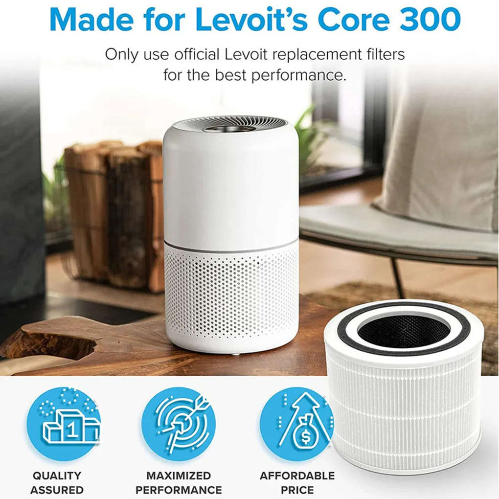 Reemplazo de filtro purificador de aire HEPA True para LEVOIT Core 300/300-RF, sistema de limpieza de olores de pelo de mascotas, accesorios de herramientas-0