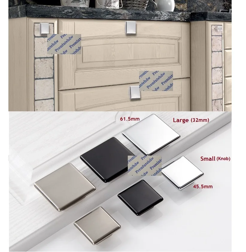 2 шт./лот современные большие квадратные черные блестящие хромированные