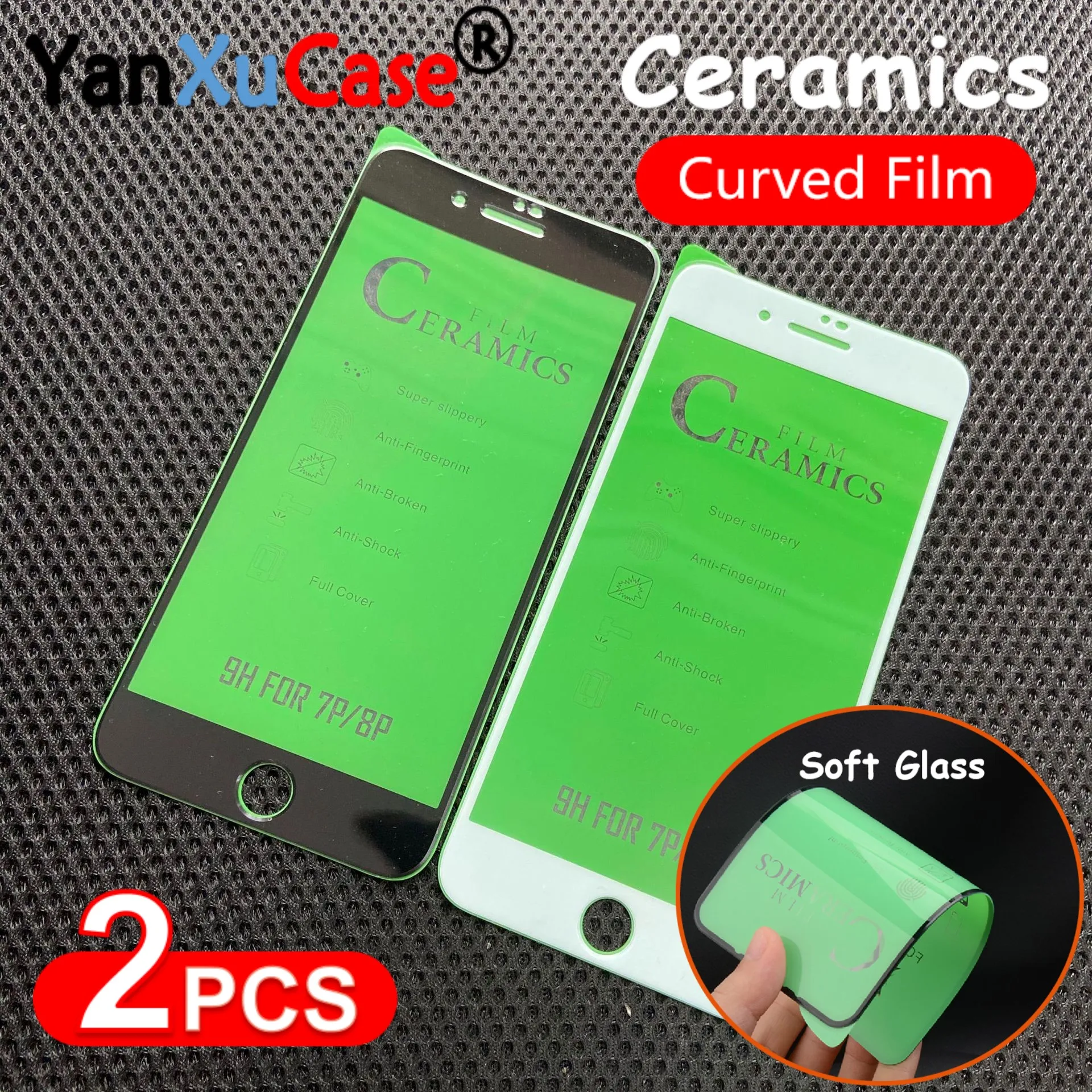 

2Pcs Ceramic Protective Glass For iPhone 13 12 Mini 11 Pro Max XR XS Max X 8 7 6 6S Plus Soft Screen Protector For i12 SE2 Film