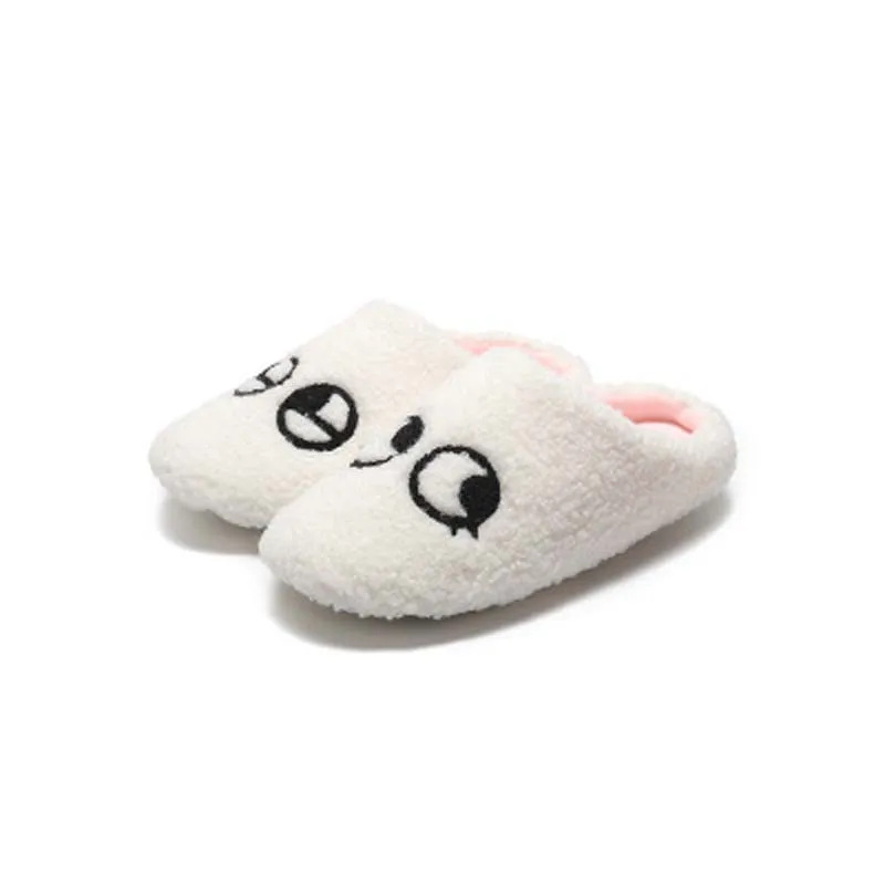 Cute funny eyes slippers household fall/winter indoor plush couples plush cotton slippers female home