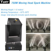 free shipping 750w remote dmx 512 control cold spark machine infinite rotating moving head fireworks machine for party wedding