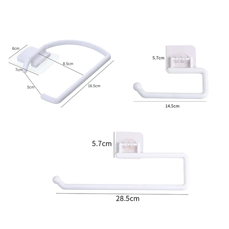 

Towel Holder Toilet Paper Shelf Kitchen Self-adhesive Cabinet Tissue Storage Hanger Kitchen Organizer Bathroom Accessories