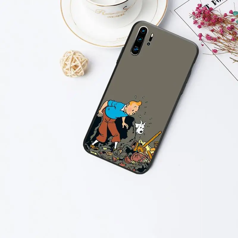 

The Adventures of Tintin for huawei p20 p30 p40 pro mate 10 20 30 pro lite p smart y7 2019 plus nova 3I cases cover